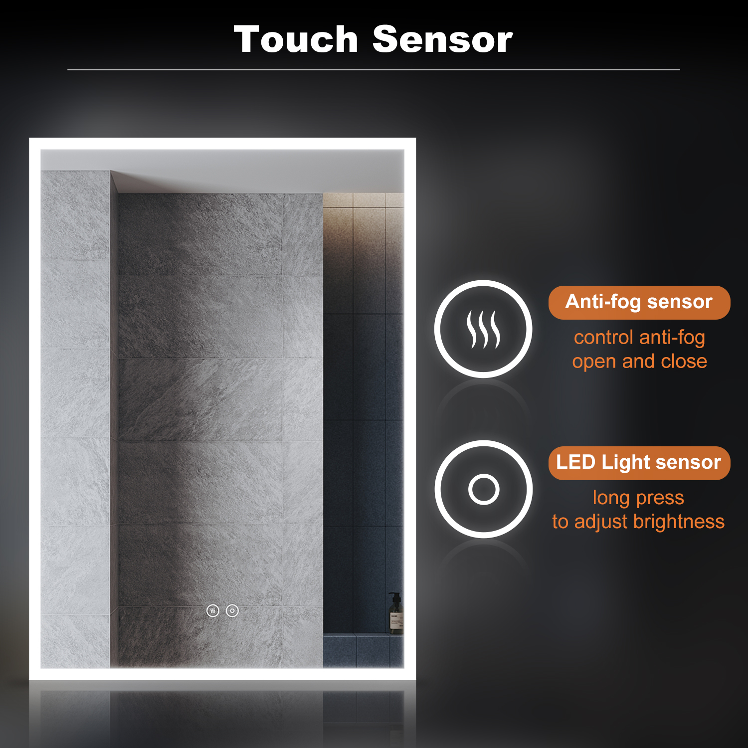 ELEGANT Bathroom Mirror Cabinet LED Illuminated Stainless Steel Cabinet ...